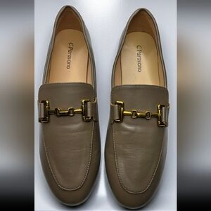 Caparros Beige Loafers with Gold Detailing